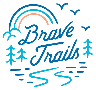 Camp Brave Trails Logo Reveal 2danimation after effects animation branding design lgbtq logo logo animation motion design reveal