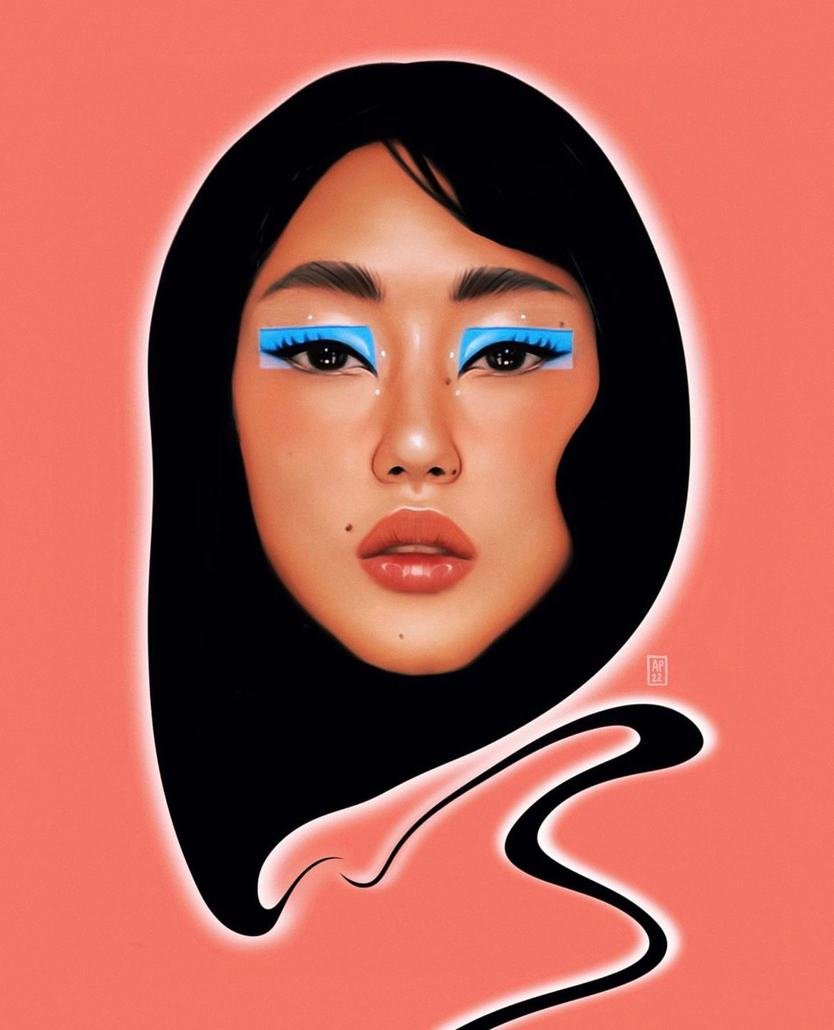 Blue Haze digital art digital portrait portrait procreate procreate art procreate portrait