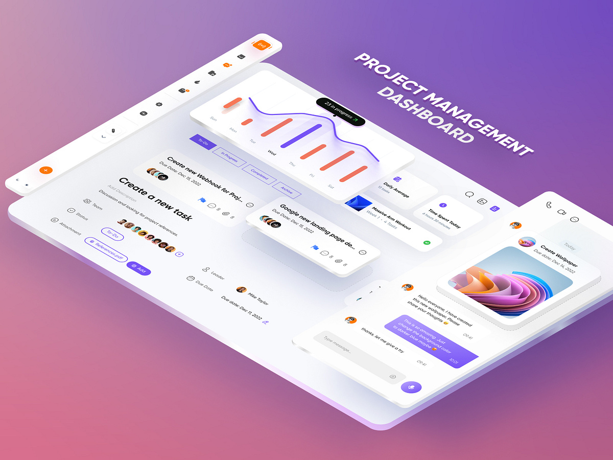 Project Management Dashboard UI Concept by Mike Taylor for Orizon: UI ...