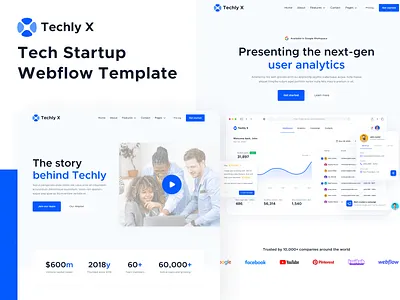 Presentation | Techly X - Tech Webflow Template b2c