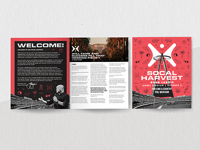 SoCal Harvest - Stadium Event 2021 - Branding branding concert design graphic design icon illustration lineart logo magazine minimal print program socal stadium texture typography vector