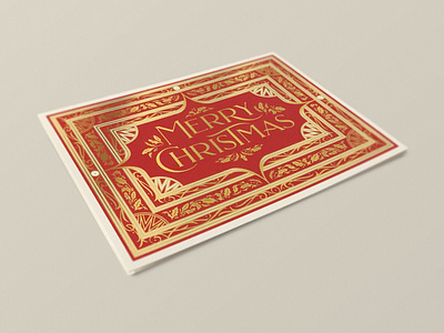 Crossway Christmas Card christian christmas church classic design elegant foil illustration merry navidad ornamental red