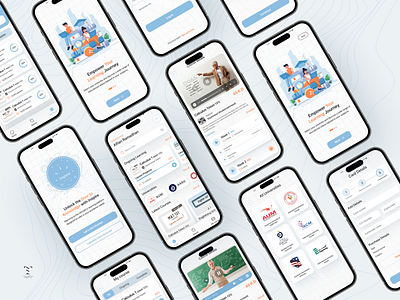 E-Learning App Design app design application design blue clean design courses app e learning app e learning app design education app learning app leason app mockups modern design study app studying ui design ui ux ux design visual design