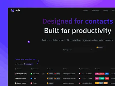xRM 🤖 animation branding contacts crm design figma folk graphic design homepage illustration landing logo motion graphics productivity prototype tool ui xrm
