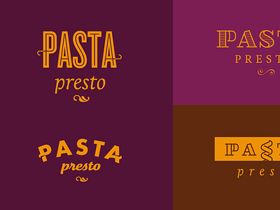 Pasta Presto branding egg food leaf logo logodesign logotype pasta presto restaurant rokac typography
