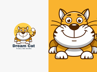 cute cat character mascot cat character cute design illustration logo mascot simple unique