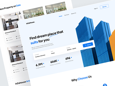 Real Estate Landing Page home house landing page real estate real estate landing page ui ui design uiux web design