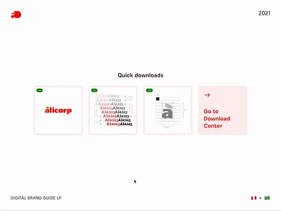 Landing page shortcuts - Card Interaction animation card components design system interaction motion shortcut typography ui