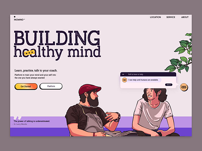 Inomind animation branding colourful design flat grid health landing page mental health motion graphics prototype research ui uiux ux web website wireframe