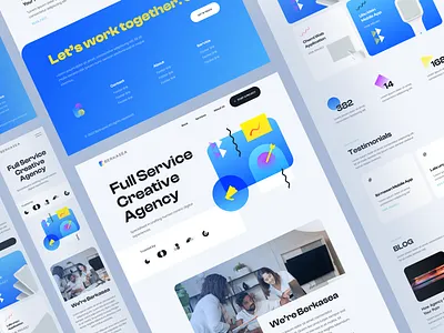 Agency Landing Page Website agency app application branding creative design full illustration landing logo mobille ocean page responsive service ui ux vector web website