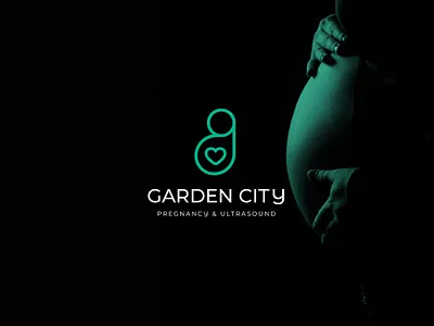 Garden City Pregnancy & Ultrasound baby care brand design brand identity branding creative logo g logo graphic design heart line art logo logomaker maternity medical logo minimal mother and baby mother care pregnancy pregnancy care simple ultrasound