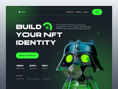 NFT Marketplace Web Concept bitcoin blockchain crypto crypto art crypto wallet design eth ethereum futuristic landing page marketplace metaverse nft nft marketplace nftart nftwebsite token ui web design website