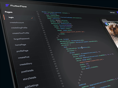 Code View in Flutterflow app app design code code editor codeview flutter flutterflow lowcode nocode ui ui builder ux