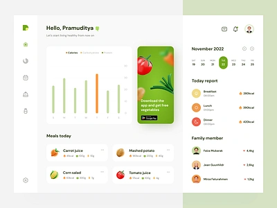 Nutrition & Diet Dashboard 3d 3d illustration dashboard dashboard design diet diet dashboard diet planner fitness food healthy nutrition nutrition planner planner tracking ui ux vegetable vegetables web app website