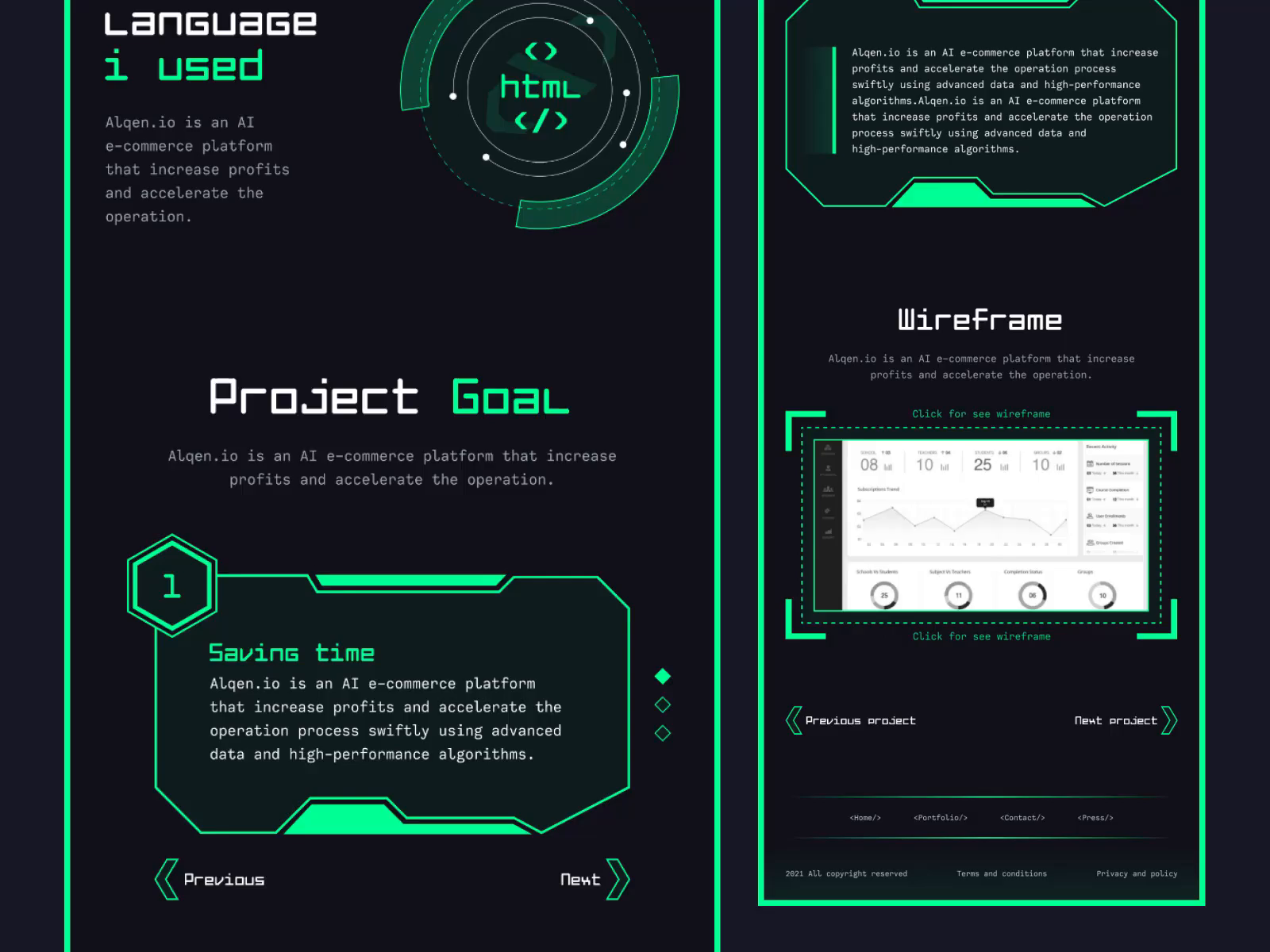 Example of Website Design (Futuristic, Interactive)