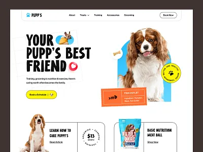 Pet Care Website animal cat dog ecommerce homepage landing page pet pet care pet doctor pet food pet grooming pet health pet love vet web design web page web site webpage website website design