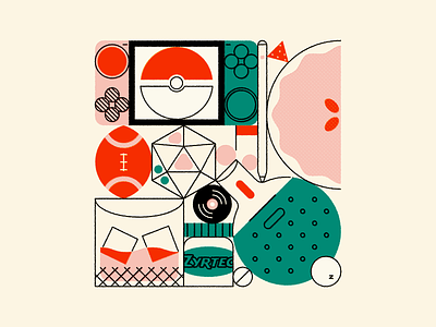 Favorite Fall Things Collage abstract collage dnd fall football illustration minimal music nintendo ping pong pokemon switch thanksgiving vector whiskey
