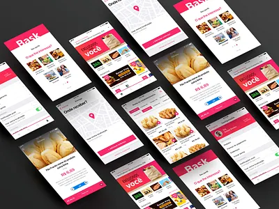 Bask - Grocery Shopping App - Shopping Cart adobe xd animation app clean ui delivery app design icon illustration ios micro interation mobile app mobile ui motion graphics notification product design shopping cart typography ui ux