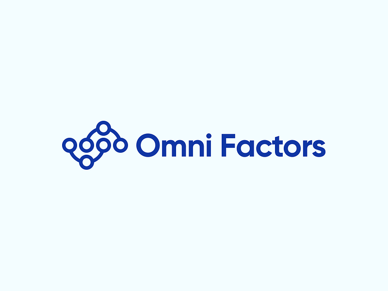 Omni Factors: Logo basic blue branding design logo ui web zen