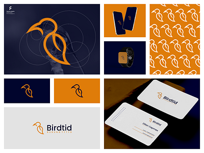 Birdtid Logo animals bird branding clean corporate branding design golden ratio graphic design grid illustration line logo logodesign minimal modern simple vector