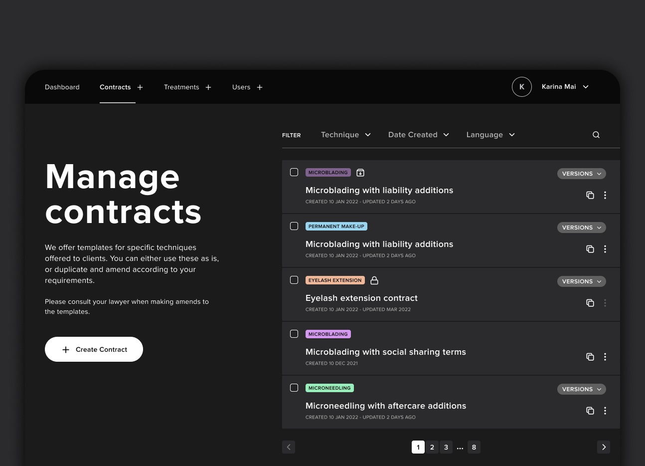 Management application UI design concepts dashboard design ui ux web application