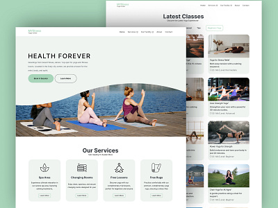 🧘 Yoga & Wellness Website UI/UX Design desiging design fitness design home page home page design landing page modern design ui uiux user friendly design web design yoga website