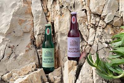 Bottle Mockups beverages blackfriday bottle branding design download identity logo mockup psd sale template typography