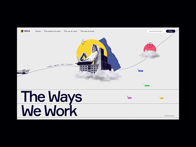 The Ways We Work animation report startup storytelling survey typography ui website