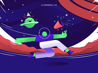 Ad Designpalooza Illustrations branding illustration space