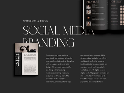 Social Media Branding (Workbook & eBook) agency book branding branding identity business course cover design creator design ebook elegant graphic design layout magazine marketing planner social media webinar workbook worksheet
