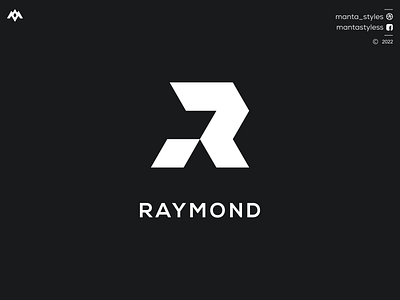 RAYMOND app branding design icon illustration letter logo minimal r letter r logo ui vector