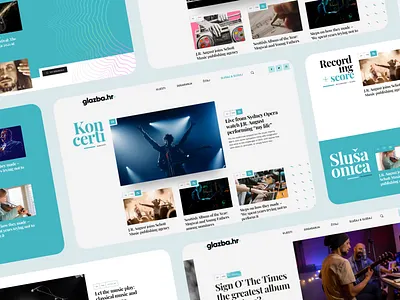Glazba.hr design music music news music portal portal ui ux uxui web design web development website