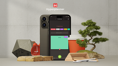 Hyperplanner - Scheduling application branding mockup app app design branding design figma hyper mockup planner planning saas schedule scheduling tags task ui ui design
