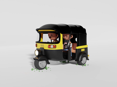 Mood of the Week - Rickshaw Ride 3d animation design motion ui uiux uxui