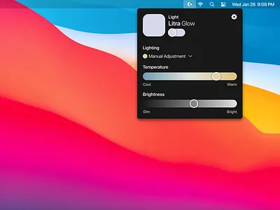 Logitech G Hub Menubar Prototype macos menubar ui