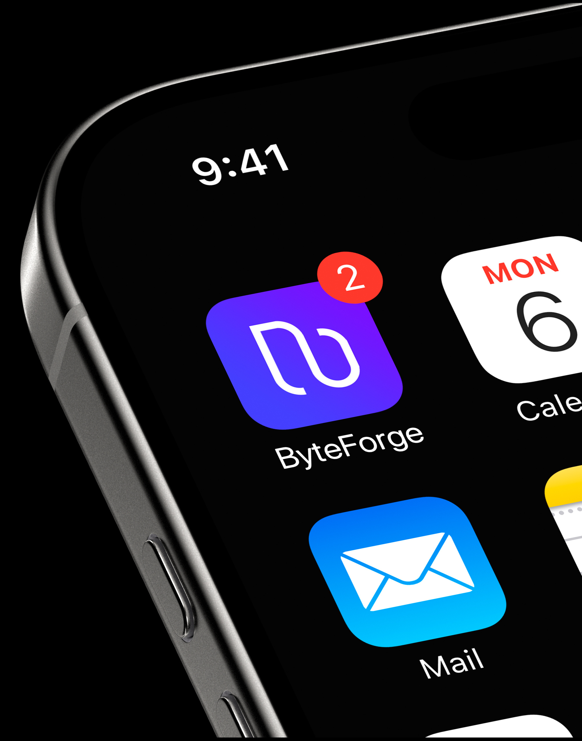 ByteForge app branding design gradient illustration logo logo design logodesign modern software technology ui