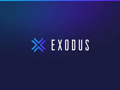 Exodus logo brand branding crypto design exchange exodus identity logo wallet