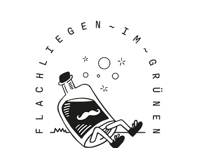 LABEL DESIGN – Flachliegen im Grünen design graphic design illustration typography vector