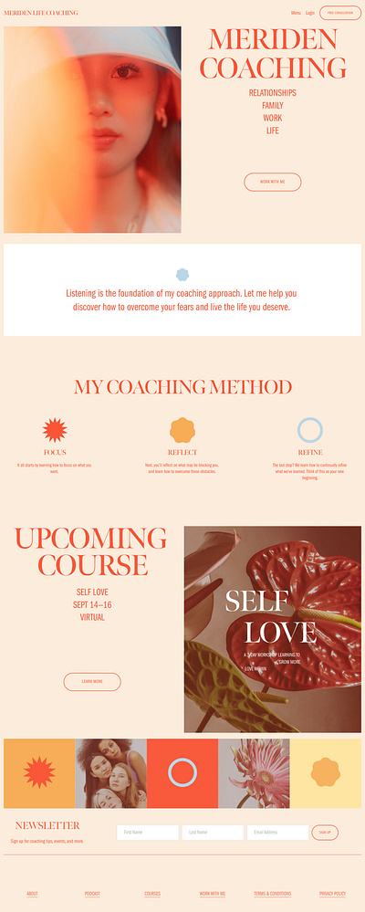 Meriden - Squarespace Website Template app design free freebie landing landing page page portfolio squarespace template ui ui design ux design web web design web development web template website website design website template