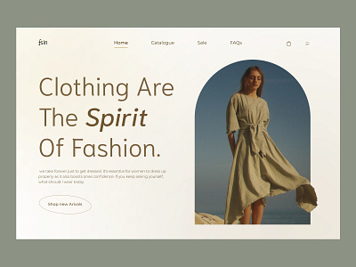 Fashion e-commerce website design ui