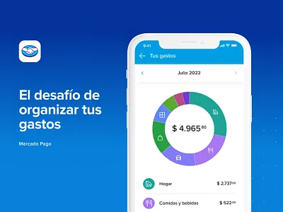Nueva sección de Tus gastos en Mercado Pago behance case fintech mercadopago productodesign ui ux uxdesign uxmeli