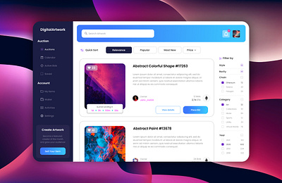 Dashboard Page | Design artwork branding cool dashboard design digital digital artwork figma futuristic idea illustration inspiration inspo logo modern nft ui user experience user interface ux