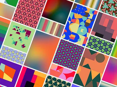 Random Graphics abstract banding design generative geometric gradient illustration pattern ui