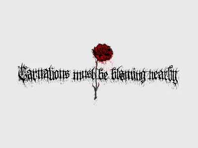 Metal Logo ~ ℭ𝔞𝔯𝔫𝔞𝔱𝔦𝔬𝔫𝔰 𝔪𝔲𝔰𝔱 𝔟𝔢 𝔟𝔩𝔬𝔬𝔪𝔦𝔫𝔤 art direction dark fantasy kevlard logo logo design metal metal logo metal logo design retouching