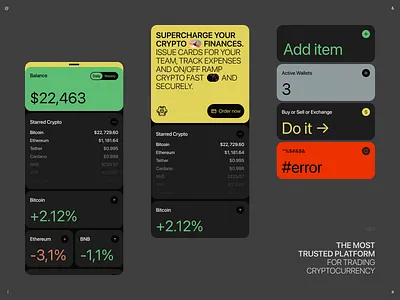 CRP Mobile app application bitcoin branding brutalism chart clean colors crypto cryptocurrency dashboard design desktop finance minimal mobile module money ui ux