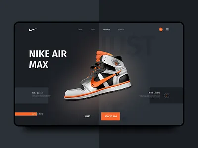 Nike - Sneaker Store website clean design landing page nike nike store design sneaker website store ui uidesign ux uxdesign website