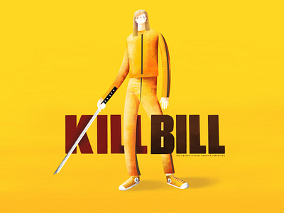 Kill Bill Movie poster action actionmovie art artist character design digital painting film illustration illustrator movie movieposter poster procreat quentintarantiino tarantino yellow