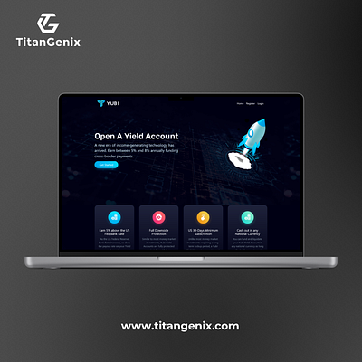 Decentralized financial services platform YUBI landing page. 3d app branding creative crypto css decentralize decentralized decentralized platform design financial graphic design html js logo platform typography ui web webdesign
