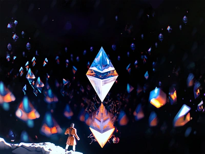 ETH-1122 adventure aiart blender btc crypto cryptoart diamond eth explorer gem glass illustration nft wantline