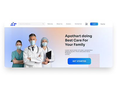 Medical Site Landpage 2d design designer dribble graphic designer graphic designing illustration logo ui